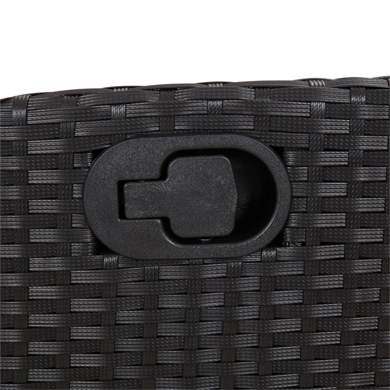 vidaXL 5 Piece Poly Rattan Garden Dining Set in Black/Cream White