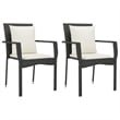 vidaXL 9 Piece Poly Rattan Garden Dining Set in Black