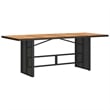 vidaXL 7 Piece Poly Rattan Garden Dining Set in Black