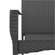 vidaXL 7 Piece Poly Rattan Garden Dining Set in Black