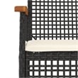 vidaXL 3 Piece Poly Rattan Garden Dining Set in Black