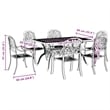 vidaXL 7 Piece Garden Dining Set in White