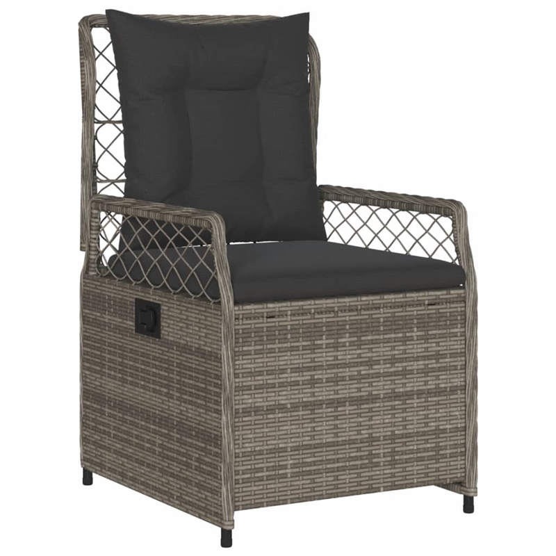 vidaXL 3 Piece Garden Dining Set in Black/Dark Gray