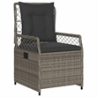 vidaXL 3 Piece Garden Dining Set in Black/Dark Gray