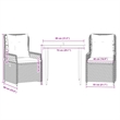 vidaXL 3 Piece Garden Dining Set in Black/Dark Gray