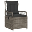 vidaXL 7 Piece Steel Garden Dining Set in Black/Dark Gray