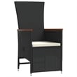 vidaXL 9 Piece Steel Garden Dining Set in Black/Cream White