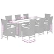 vidaXL 9 Piece Steel Garden Dining Set in Black/Cream White