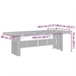 vidaXL 9 Piece Steel Garden Dining Set in Black/Cream White