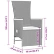 vidaXL 9 Piece Steel Garden Dining Set in Black/Cream White