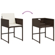 vidaXL 9 Piece Poly Rattan Patio Dining Set in Brown/Cream white