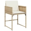 vidaXL 9 Piece Patio Dining Set in Beige/Cream White