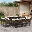 vidaXL 11 Piece Patio Dining Set in Brown