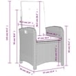 vidaXL Poly Rattan Garden Dining Set in Gray
