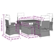 vidaXL 5 Piece Poly Rattan Garden Dining Set in Black/Cream White
