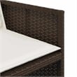 vidaXL 5 Piece Rattan Patio Dining Set in Brown/Cream White