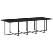 vidaXL 15 Piece Garden Dining Set in Black/Cream White