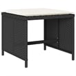vidaXL 15 Piece Garden Dining Set in Black/Cream White