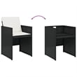 vidaXL 15 Piece Garden Dining Set in Black/Cream White