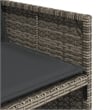 vidaXL Rattan Garden Dining Set in Gray and Brown