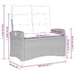 vidaXL Rattan Garden Dining Set in Black and Brown