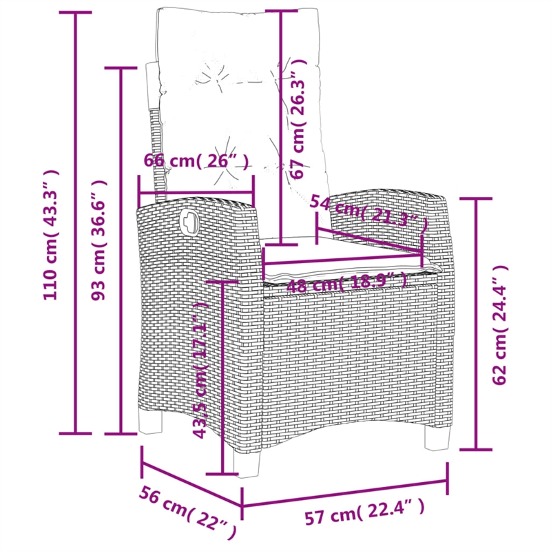 vidaXL 4 Piece Garden Dining Set in Gray