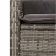 vidaXL 2 Piece Rattan Garden Dining Set in Gray and Brown