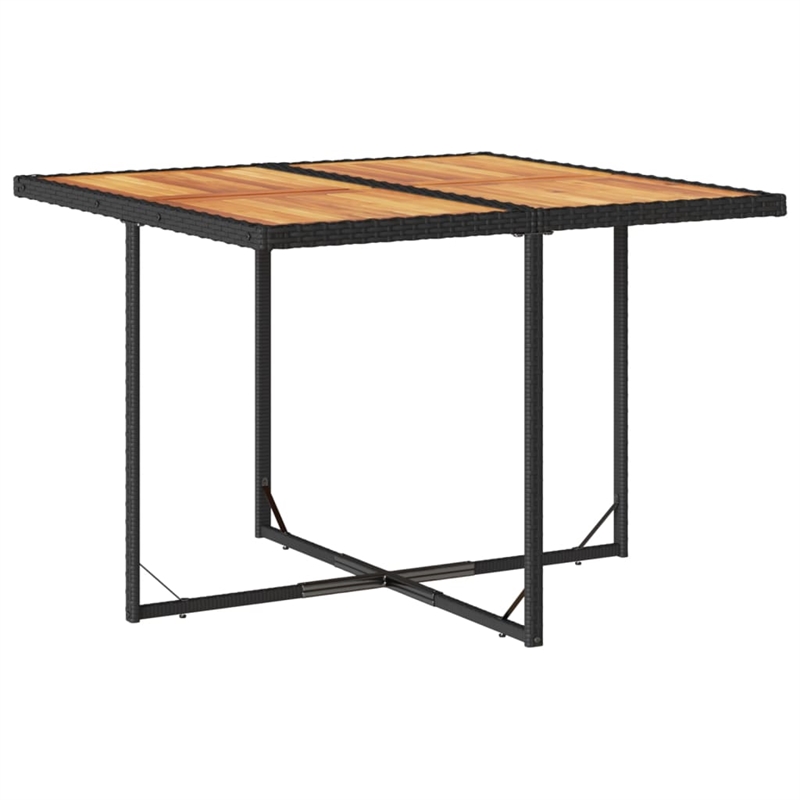 vidaXL 5 Piece Poly Rattan Patio Dining Set in Brown/Cream white/Black