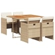 vidaXL 5 Piece Patio Dining Set in Brown
