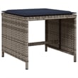 vidaXL 10 Piece Poly Rattan Patio Dining Set in Gray