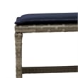 vidaXL 9 Piece Rattan Patio Dining Set in Gray