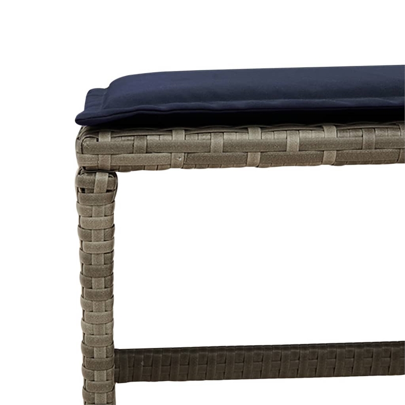 vidaXL 13 Piece Poly Rattan Patio Dining Set in Gray