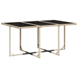 vidaXL 11 Piece Poly Rattan Patio Dining Set in Black/Cream White