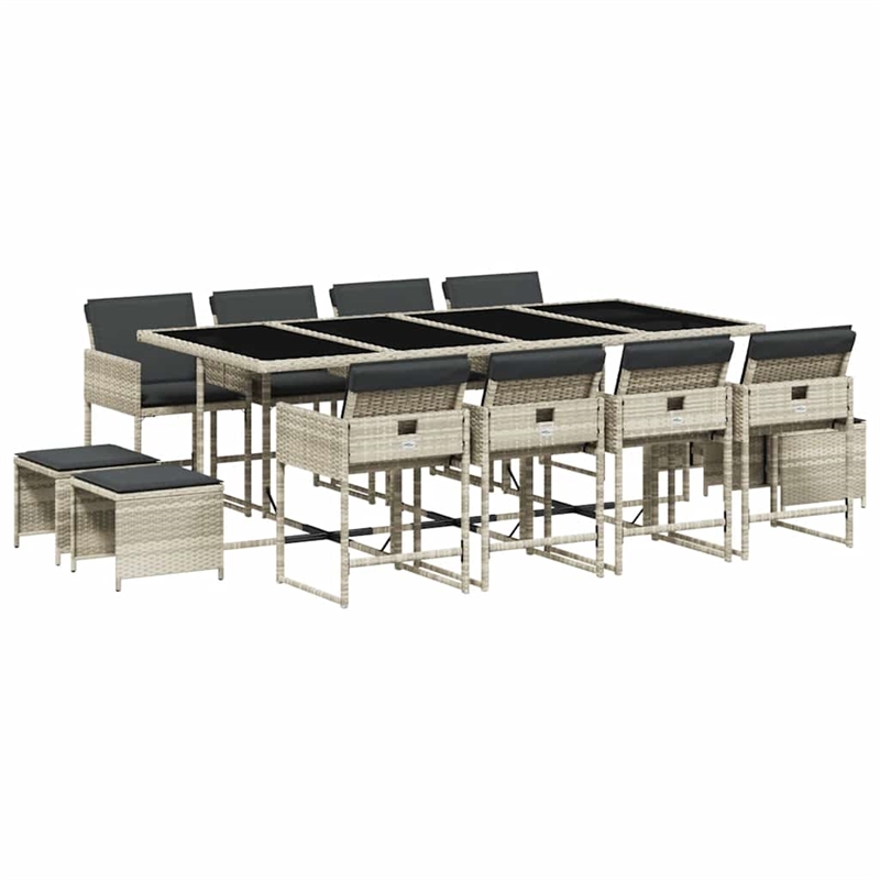 vidaXL 12 Seater Garden Dining Set in Black/Anthracite