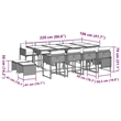 vidaXL 12 Seater Garden Dining Set in Black/Anthracite