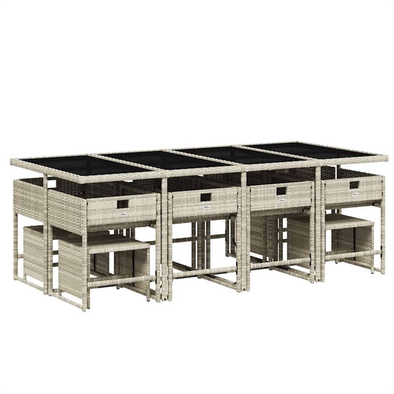 vidaXL 12 Seater Garden Dining Set in Black/Anthracite