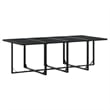 vidaXL 9 Piece Steel Garden Dining Set in Black/Dark Gray