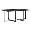 vidaXL 11 Piece Garden Dining Set with Cushions in Black
