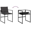 vidaXL 11 Piece Garden Dining Set with Cushions in Black