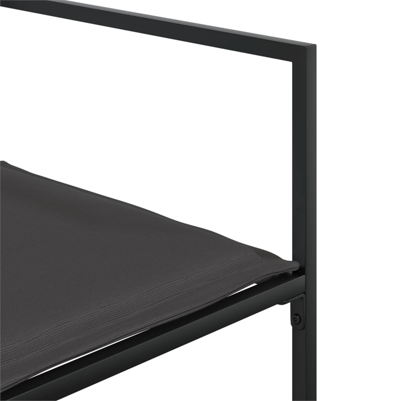 vidaXL 11 Piece Garden Dining Set with Cushions in Black