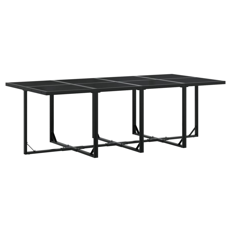 vidaXL Steel Garden Dining Set in Black