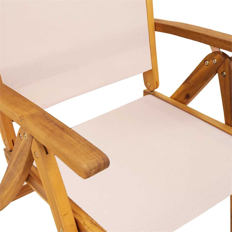 vidaXL 7 Piece Garden Dining Set in Cream
