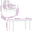 vidaXL Garden Dining Set in Brown