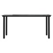 vidaXL 7 Piece Steel Garden Dining Set in Black/Dark Gray