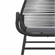 vidaXL 7 Piece Steel Garden Dining Set in Black/Dark Gray