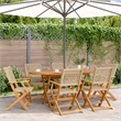 vidaXL 7 Piece Poly Rattan Garden Dining Set in Beige