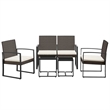 vidaXL 5 Piece Steel Garden Dining Set in Anthracite