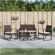 vidaXL 5 Piece Steel Garden Dining Set in Anthracite
