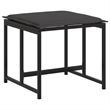 vidaXL 11 Piece Steel Garden Dining Set in Black/Dark Gray