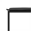 vidaXL 11 Piece Steel Garden Dining Set in Black/Dark Gray